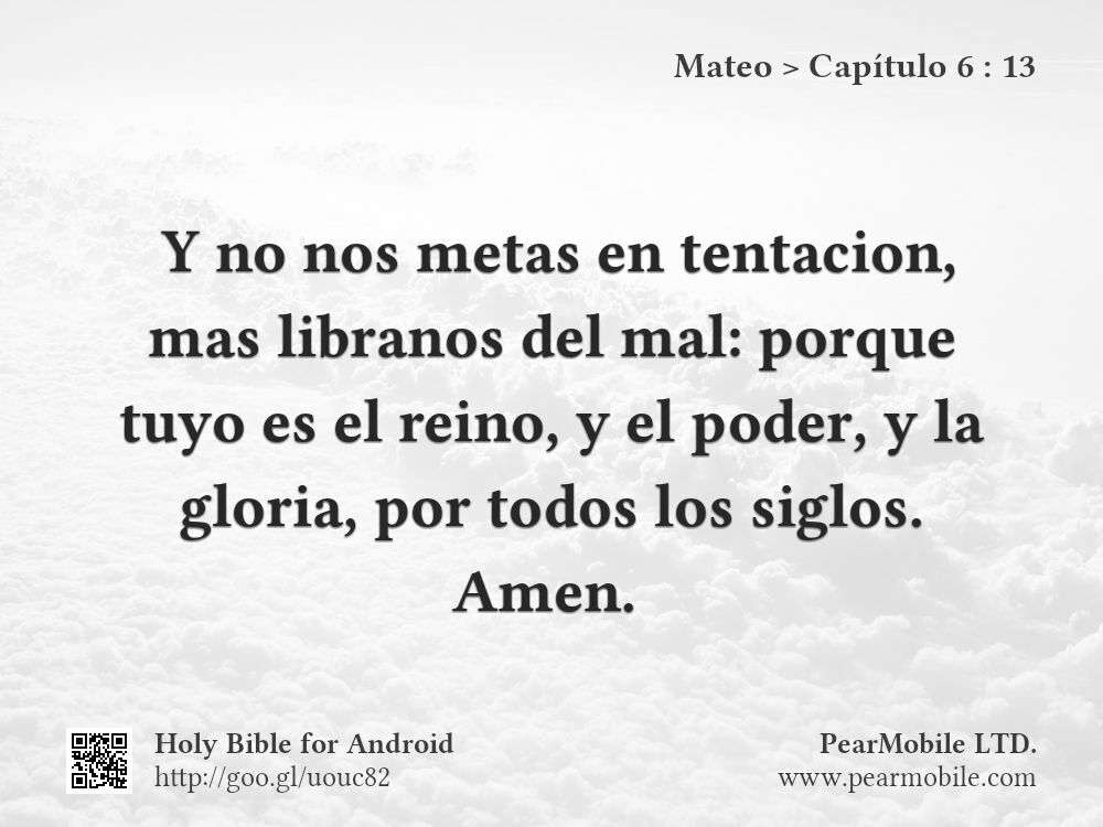 Mateo, Capítulo 6:13